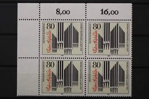 Deutschland, MiNr. 1323 Viererblock Ecke links oben, postfrisch - 204691