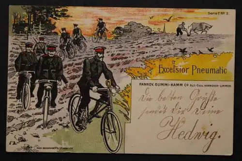 Exelsior Pneumatic, Soldaten mit dem Fahrrad - 422770