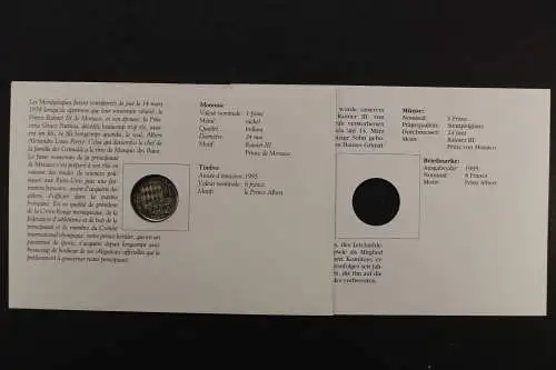 Monaco, Albert, 1995, Numisbrief - 207450