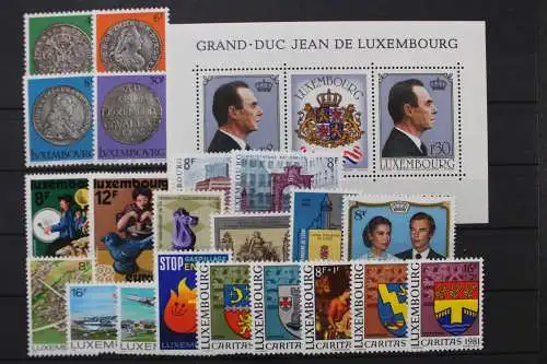 Luxemburg, MiNr. Block 13 - 1045 Jahrgang 1981, postfrisch - 208709