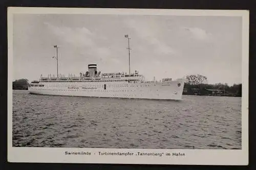 Swinemünde, Turbinendampfer "Tannenberg" im Hafen - 423357