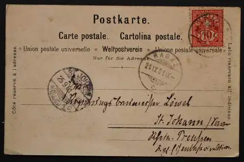 Ragaz, Schweiz, Blick auf den Ort und das Rheinthal - 422990