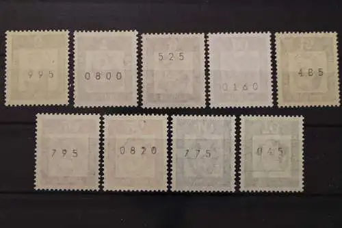 Berlin, MiNr. 199-210 R, 9 Werte mit Zählnummer, postfrisch - 209098