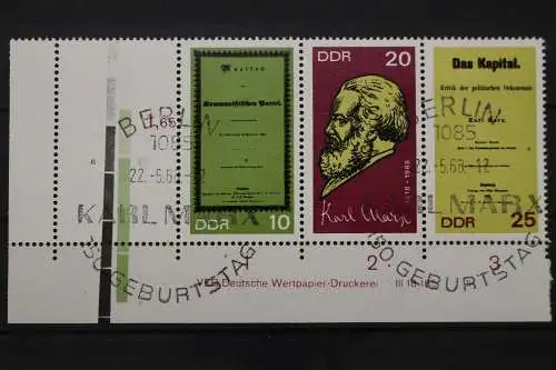 DDR, MiNr. 1365-1367 A Zd mit Leerfeld, Ecke links unten, DV, ESST - 209261