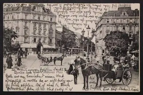 Berlin, Potsdamer Platz, Hansom Droschke mit Gummirädern - 423631