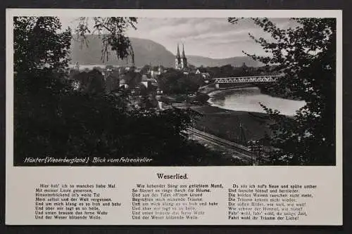 Höxter, Oberweser, Blick vom Felsenkeller, Kirche, Weserlied - 423945