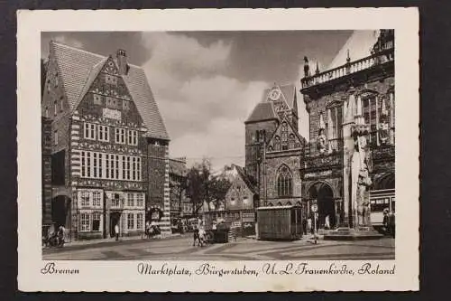 Bremen, Marktplatz, Bürgerstuben, U. L. Frauenkirche, Roland - 424816