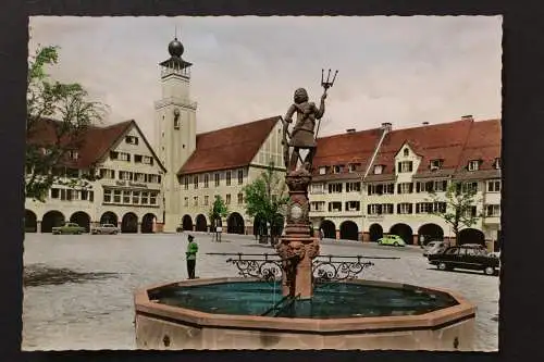 Freudenstadt, Schwarzwald, Neues Rathaus mit Neptunbrunnen - 424560