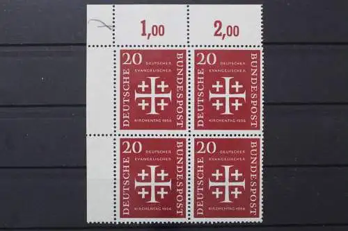 Deutschland (BRD), MiNr. 236 Viererblock Ecke links oben, postfrisch - 212506