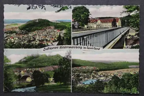 Niedermarsberg, im Sauerland, 4 Ortsansichten - 424525