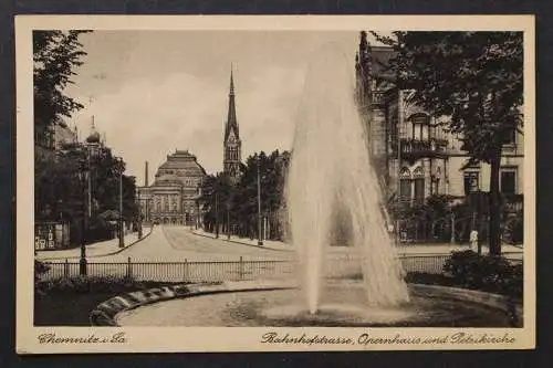 Chemnitz, Bahnhofstrasse, Opernhaus, Petrikirche - 424680