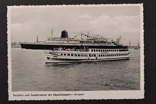 Bremen, Jungfernreise des Schnelldampfers "Bremen", Reederei Schneider - 424744