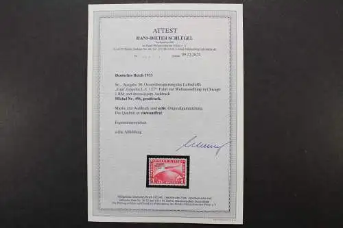 Deutsches Reich, MiNr. 496, postfrisch, BPP Fotoattest - 213507