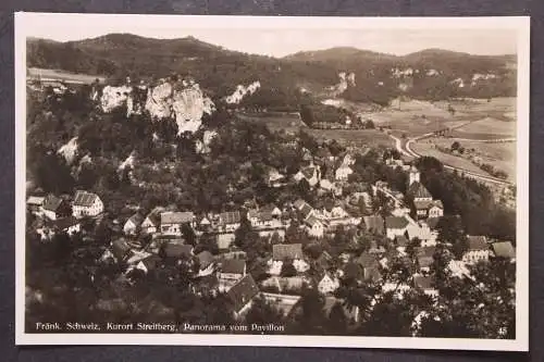 Streitberg, Fränk. Schweiz, Panorama vom Pavillion - 424469