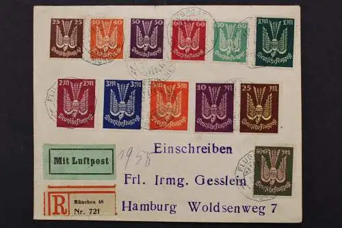 Deutsches Reich, MiNr. 210-218 + 235-237 auf Lupo-R-Brief - 512409