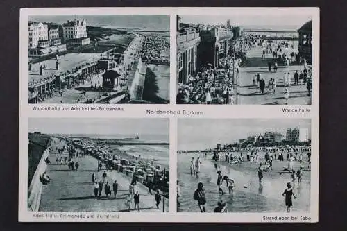 Borkum, Strandleben bei Ebbe, Hitler Promende, Zeltstrand, Wandelhalle - 424819