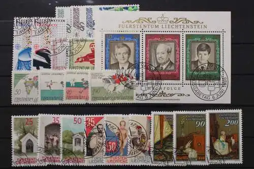 Liechtenstein, MiNr. 937-959 Jahrgang 1988, gestempelt - 213436