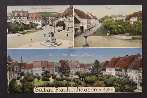 Frankenhausen, Kyffhäuser, Anger u. Kurstrasse, 3 Ansichten - 424561