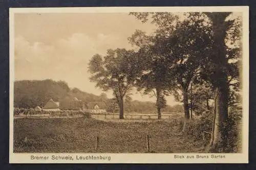 Bremen, Bremer Schweiz, Leuchtenburg, Blick aus Bruns Garten - 424786