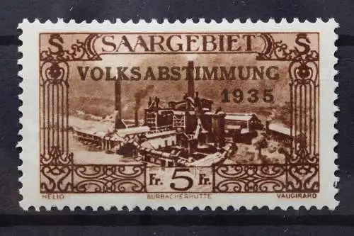 Saargebiet, MiNr. 193, Falz - 214290