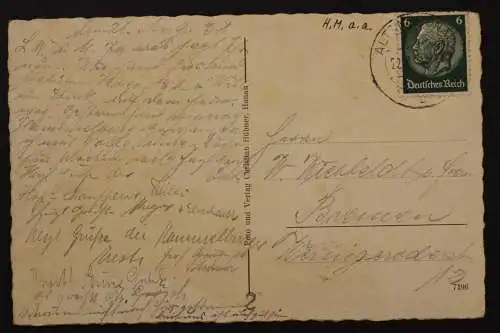 Altengronau/Sinntal, Blick zum Ort, Gasthaus zur Krone Bes. Chr. Grösch - 424844