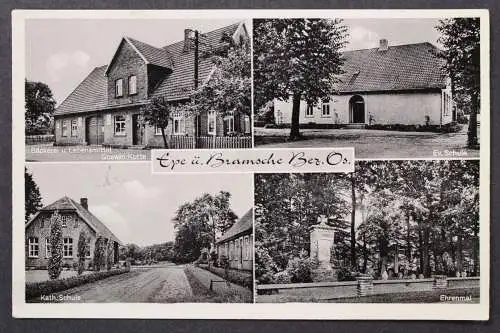 Epe, Bäckerei u. Lebensmittel G. Kotte, Ev. u. Kath. Schule, Ehrenmal - 424895