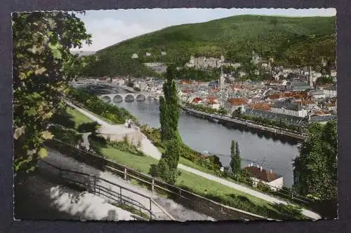 Heidelberg, Blick vom Heiligenberg auf Schloß und Stadt - 424929