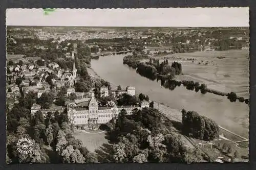 Hanau, Main, Teilansicht, Schloß Philipsruhe, Luftbild - 424933