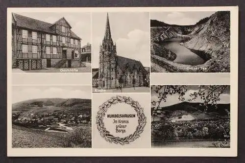 Hundelshausen OT v. Witzenhausen, Gaststätte, Kirche, Grüner See - 424967