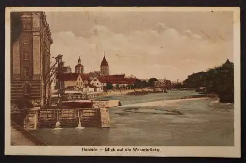 Hameln, Blick auf die Weserbrücke - 424979