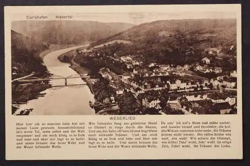 Carlshafen, Wesertal, Teilansicht, Brücke, Weserlied - 425000