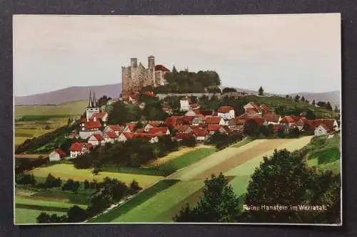 Bornhagen, Blick zur Burgruine Hanstein im Werratal - 424973
