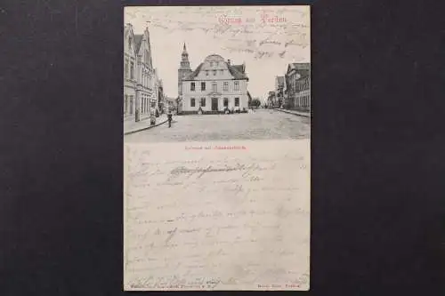 Verden, Aller, Rathaus mit Johanneskirche - 425119