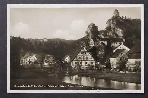 Tüchersfeld OT von Pottenstein, Ortsansicht mit Schloss Kohlstein - 425194