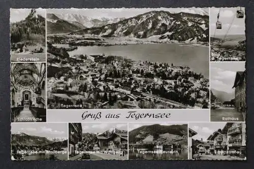 Tegernsee, verschiedene Ortsansichten, Schloßkirche, Rathaus ... - 425191