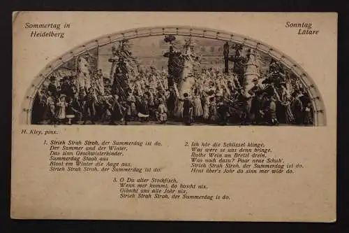 Heidelberg, Sonntag Lätare, Karte mit Liedtext - 425235