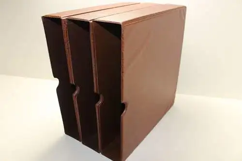 Leuchtturm, 3 braune Kassetten, Maße ca. 310 x 315 x 60 mm - 902051