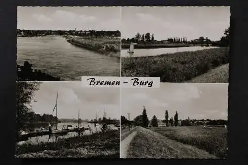 Bremen-Burg, Weser, Bootssteg, Brücke - 425276