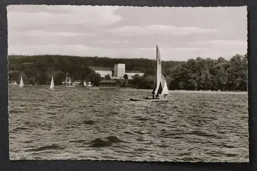 Herrsching, am Ammersee, Blick zur Zoll- und Finanzschule, Segelboote - 425349