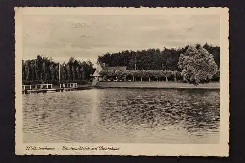 Wilhelmshaven, Stadtparkteich mit Bootshaus - 425326