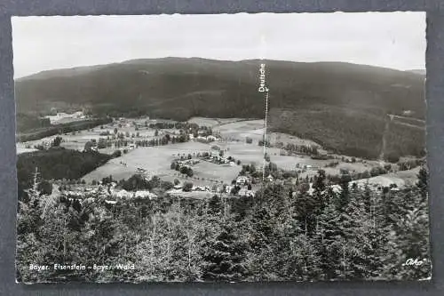 Bayrisch Eisenstein, Blick zum Ort, Markierung: Deutsche Grenze - 425307