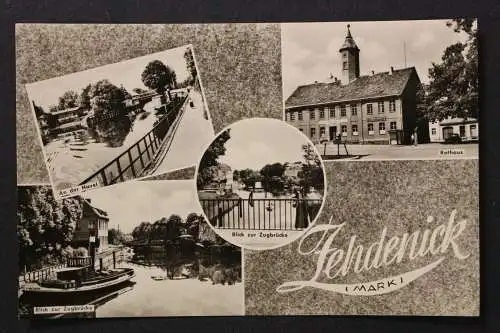 Zehdenick, an der Havel, Rathaus, Blick zur Zugbrücke - 425398