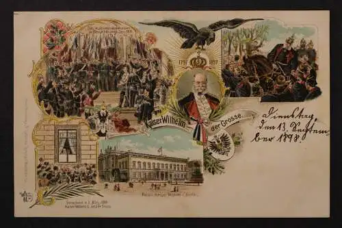 Kaiser Wilhelm der Grosse 1797 - 1897, Kaiserproklamation in Versailles - 425486