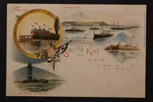 Kiel, Seebadeanstalt, Kriegshafen, Friedrichsort, Leuchtturm - 425480