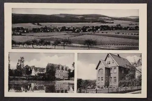 Grupenhagen, Blick auf den Ort, Rittergut Schwöbber, Lönskrug - 425443