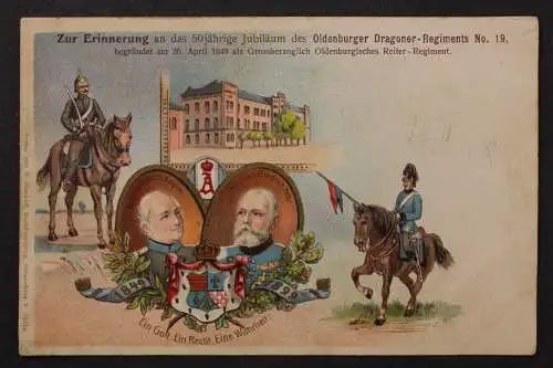 Das 50-jährige Jubiläum des Oldenburger Dragoner-Regiments No. 19, - 425488