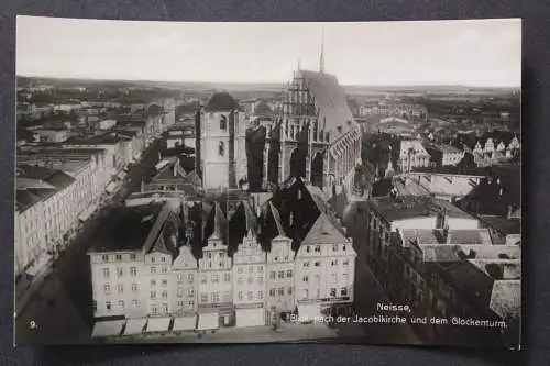 Neisse/Oberschlesien, Blick zur Jacobikirche und dem Glockenturm - 425542