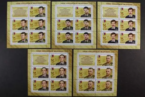 Russland, MiNr. 2018-2022 Kleinbögen, postfrisch - 215108