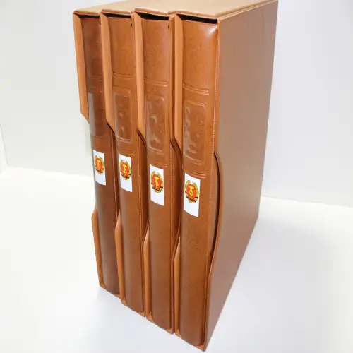 Lindner, 4 weinrote Ringbinder mit Kassetten, 18-Ringmechanik - 902061