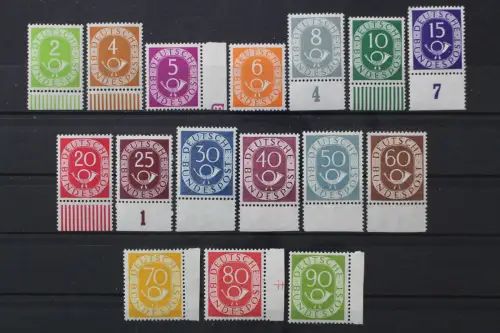 Deutschland (BRD), MiNr. 123-138, viele Randstücke, postfrisch, BPP Fotoattest - 213530